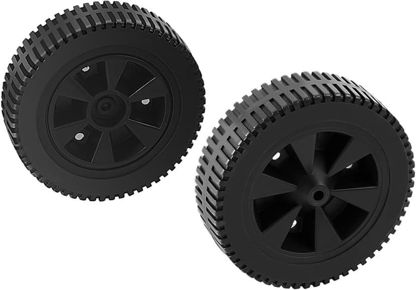 G437-0037-W1 Grill Wheels Replacement Parts for Charbroil Gas2coal 463344015 463436215 463347017 463343015 463376017 463432215 Kenmore 415.16123801 - Plastic Black 7 Inch BBQ Wheels 2PCS