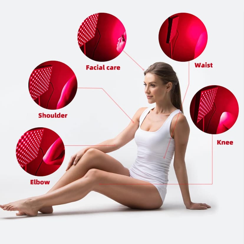 LED Red Light Therapy Device - 45W LED Panel Deep 660nm & 850nm Light Combo for Skin Beauty, Muscle & Joint Pain Relief