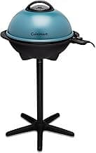Cuisinart Indoor/Outdoor Electric Griddle, 2-in-1 Portable BBQ with Flat Top Non-Stick Cooking Surface, Adjustable Heat, Stand/Tabletop Options for Cookouts, Barbecues & Small Spaces, No Tools Needed