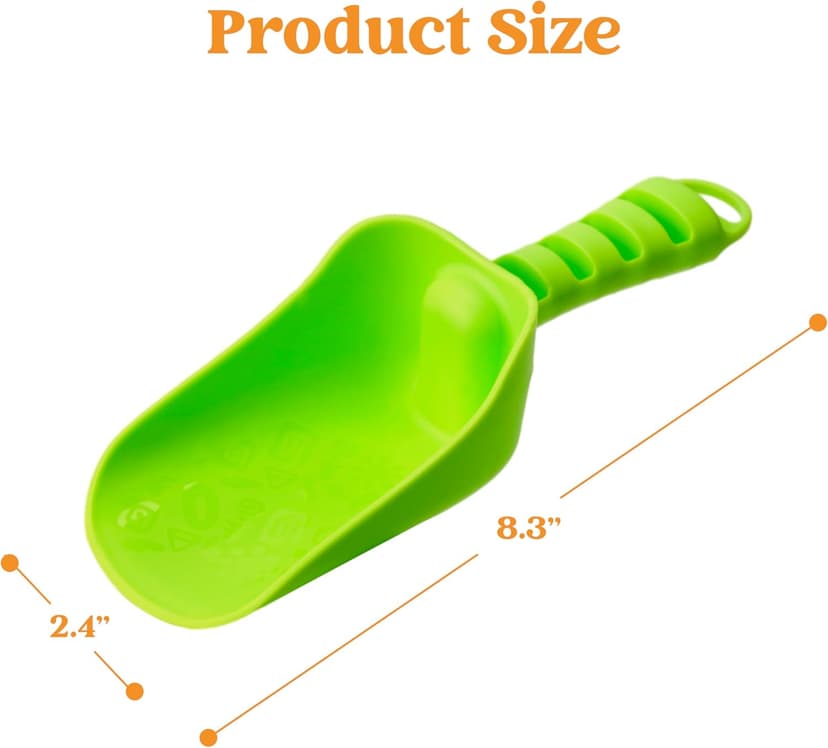 Sloosh Beach Sand Shovels for Kids - 4 Packs Shovels Colorful Scoops Travel Sand Toys for Toddlers Kids Outdoor Digging Play, Heavy Duty Plastic Garden Planting Shovels Spades Sets Sandbox Toys