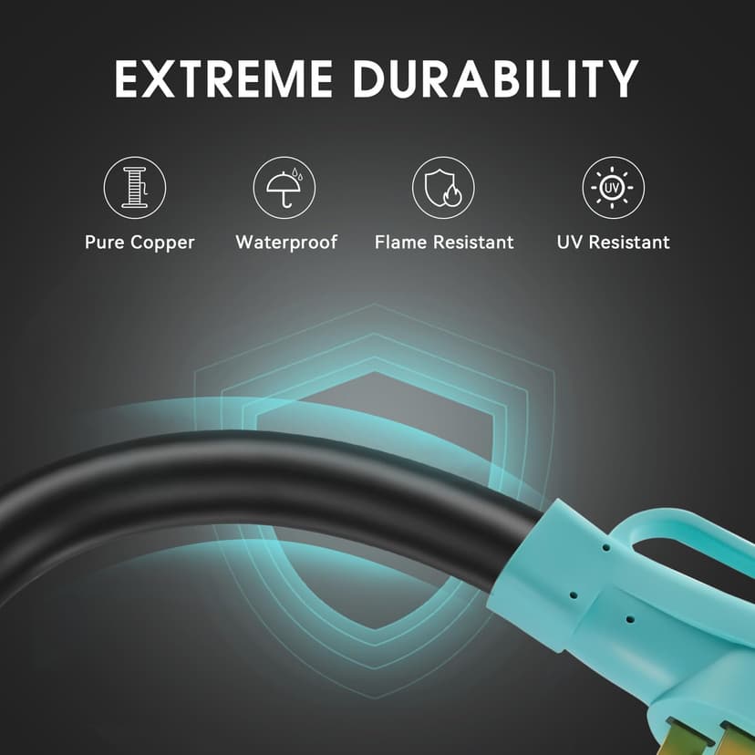 50 Amp Generator Cord 25FT and Power Inlet Box, 125V/250V Extension Power Cord, NEMA 14-50P/SS2-50R Twist Lock Connector, NEMA SS2-50P Pre-Drilled Inlet Box for Generator to House, ETL Listed