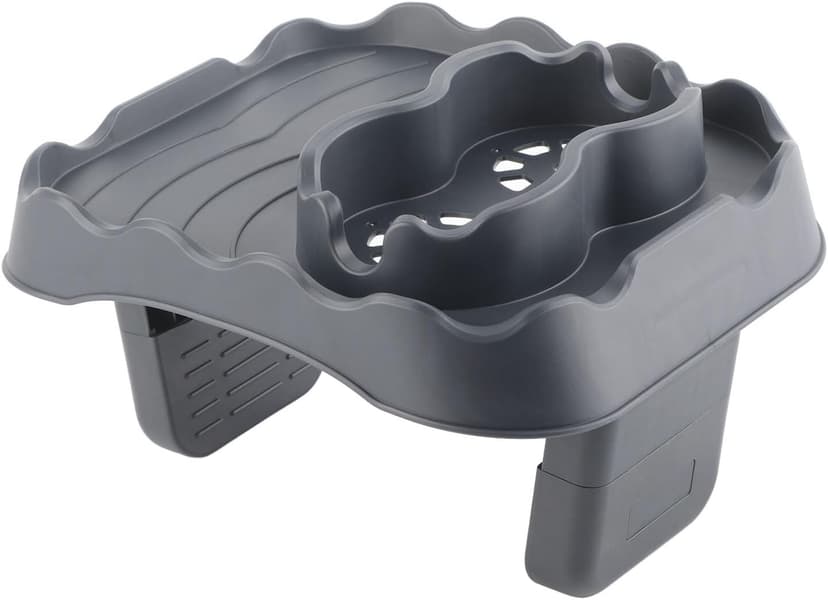 Hot Tub Table, Side Table Swimming Pool Spa Anti Slip Adjustable Hot Tub Side Table for Tables Tubs All Weather Cup Holder with Tray Bathtub Spa Outdoor Patio Drain Holes (Gray)