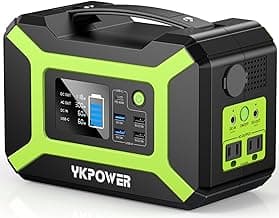 Portable Power Station 300W (Peak 600W), YKPOWER 296Wh Backup Lithium Battery Solar Generator with 110V AC Output, 60W USB-C PD Output, LED Light, Power Station for Outdoor Camping Travel RV CPAP Home