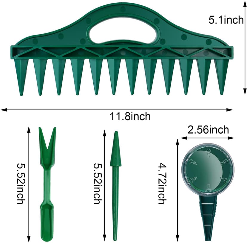 Seed Spreader 4PCS Sowing Seeds Dispenser Set Mini Seed Dispenser for Small Seeds Handheld Seed Planter Tool Seed Dibber Multifunctional Seed Spacer Gardening Tools