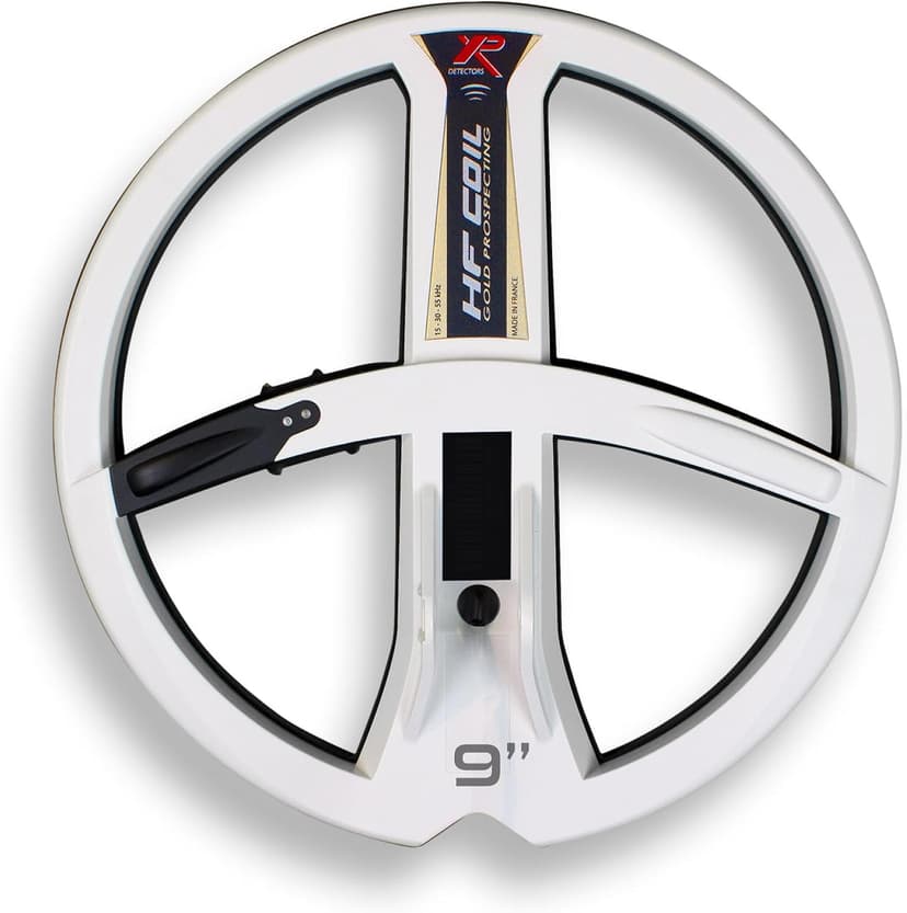 XP Metal Detectors 9" High Frequency Coil with 21 Frequencies Compatible with Deus and ORX detectors, Delivered with Coil Cover, Lower Stem, screwing kit and Battery (D01HF)