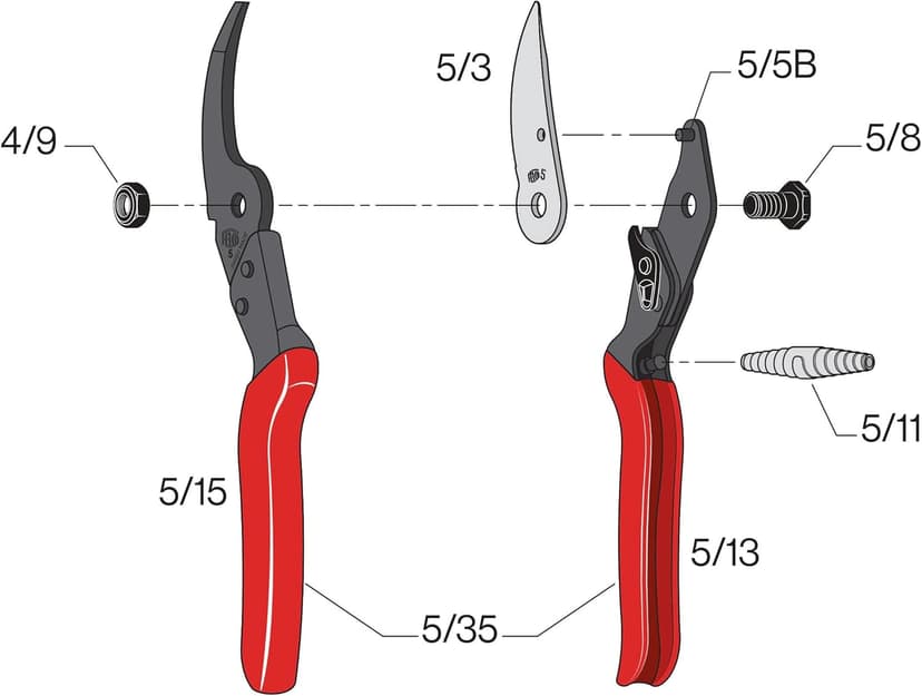 FELCO Pruning Shears (F 5) - High Performance Swiss Made One-Hand Garden Pruners