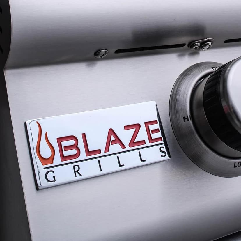 Blaze Outdoor Grill | Freestanding 32-inch Stainless Steel Propane Gas BBQ Grill | 4 Burner | Premium Outdoor Kitchen Grilling | Rear Infrared Burner & Grill Lights