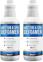 Hot Tub Foam Eliminator, 2 Pack Pool & Spa Defoamer (32oz/ Bottles) – Eliminate Foam Without Harsh Hot Tub Chemicals, Eco-Friendly & Safe w/Silicone Anti Foam. Get Foam Down and Enjoy Leisure Time