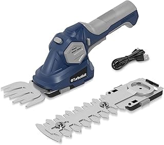 Cordless Grass Shear & Hedge Trimmer, Electric Shrub Trimmer - 2 in 1 Handheld Grass Cutter, Hedge Shear for Garden, Lawn, Rechargeable Lithium-Ion Battery and Type-C Cable Included