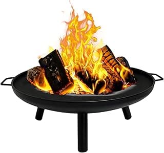 GasOne 23 in Outdoor– Wood Burning Fire Pit – Durable Alloy Steel Fire Pits for Outside – Small Fire Pit for Backyard, Porch, Deck, Camping, BBQ