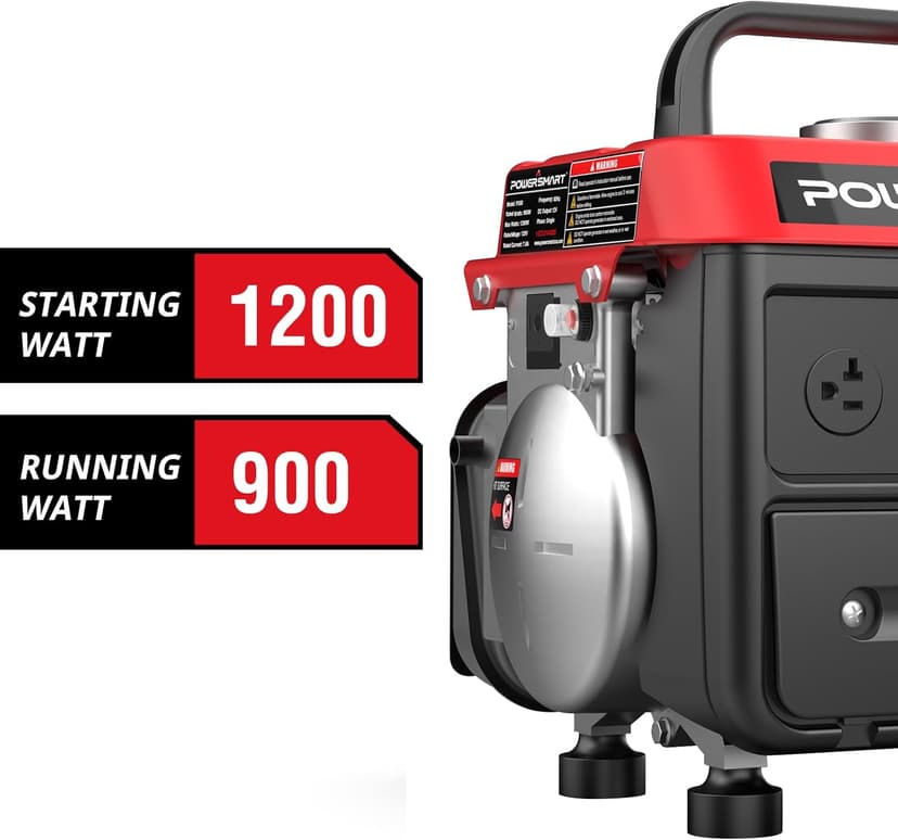PowerSmart 1200-Watt Portable Generator with Super Quiet, Ultralight for Camping, PS50
