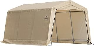 ShelterLogic Peak Style Roof Instant Garage Carport Car Canopy with Steel Frame and Waterproof UV-Treated Cover