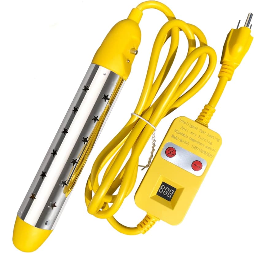 Portable Water Heater – 1500W Immersion Heater for Bathtub, Bucket, Hot Tub, and Mini Inflatable Pool – Fast Heating with Rust-Resistant 304 Stainless Steel Cap