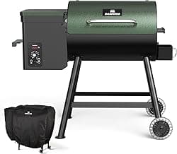 Grills DAPG-03 Electric Wood Pellet Smoker Grill, 456 SQ.IN Cook Area Pellet Grill with Auto Feed & PID Temperature Control (180-450°F), 8 in 1 BBQ Grill & Rain Cover for Backyard Outdoor