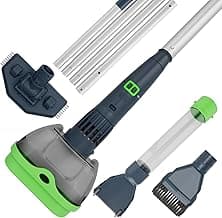 4 in 1 Rechargeable Spa Hot Tub Vacuum Cleaner for Hot Tub, Small Above Ground & Inground Pool - Magnetic Drive System, 90 Mins, Fine Mesh Filter Bags, Oil Absorbers, Pool Poles