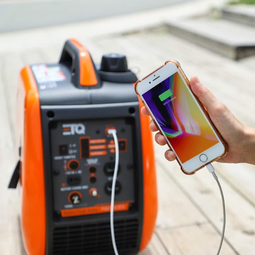 ETQ Tough Quality 2000/3600Watt Portable Generator - Extremely Quiet - CARB Compliant (2000W inverter)