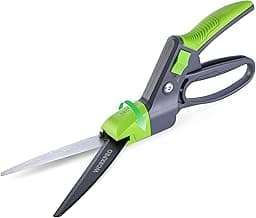 WORKPRO Grass Shears Handheld, Ultra-Sharp Grass Clippers with 360 Degree Swivel Blades, Manual Grass Cutter, Non-Slip Garden Shears, Gardening Scissors, Plant Clippers for Precise Lawn Trimming