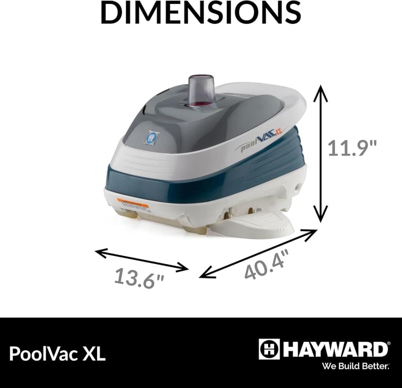 Hayward W32025ADC PoolVac XL Suction Pool Cleaner for In-Ground Gunite Pools up to 20 x 40 ft. with 40 ft. Hose (Automatic Pool Vacuum)