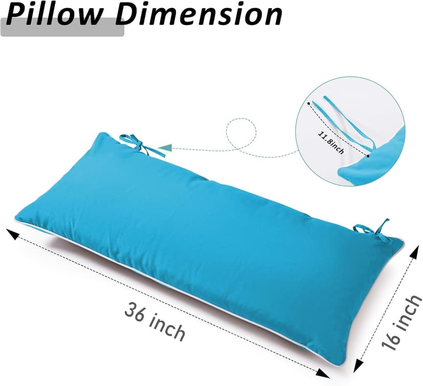 36 inch Hammock Pillow for Net Company,Extra Large Outdoor Hammock Pillow with Ties