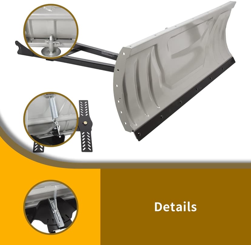 KUAFU Snow Plow Blade Universal Kit Steel Adjustable 48" Complete Universal Kit Package Compatible with ATV Honda Kawasaki Polaris Aeon Crossland Arctic-Cat Alterra (You Will get 2 Packages)