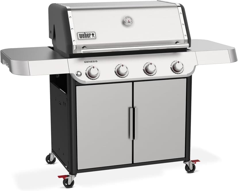 Weber Genesis S-415 Liquid Propane Gas Grill, Stainless Steel