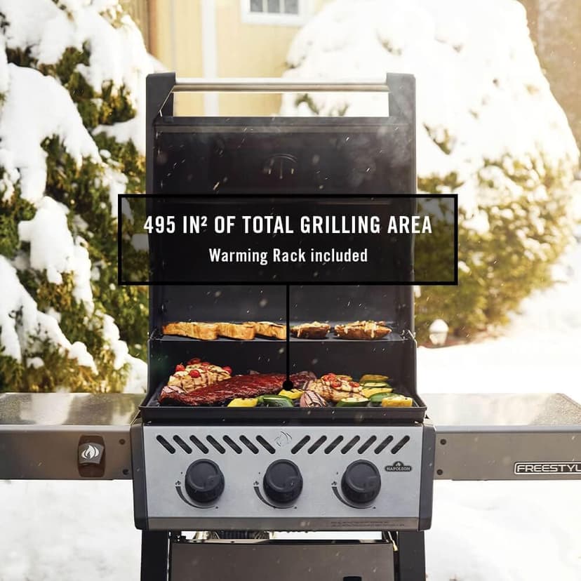 Napoleon Freestyle 365 Natural Gas Grill, Graphite Grey - 3 Burners