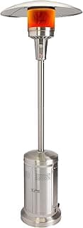 Cuisinart COH-300 Propane Push Start Ignition, 47,000 BTU Burner, Heats up to 200 sq. ft, 32" (L) x 85" (H), Stainless Steel Outdoor Patio Heater