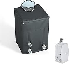 XCZ Hot Tub Pump Cover with PVC Transparent top, Insulated with Polar Fleeced Fabric, Spa Pump Winter Cover, Suitable for Inflatable hot tub Heater, Black, Cover only,