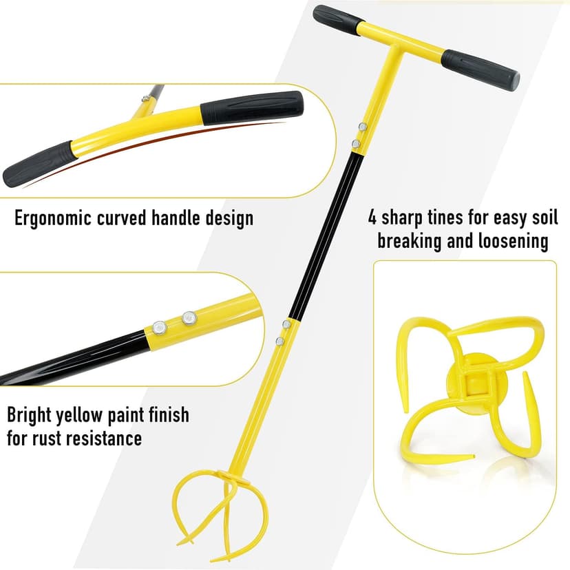 Manual Twist Tiller, Efficient Tiller for Gardening, Efficient Soil Cultivation, Garden Bed Tiller, Premium Handheld Garden Tool