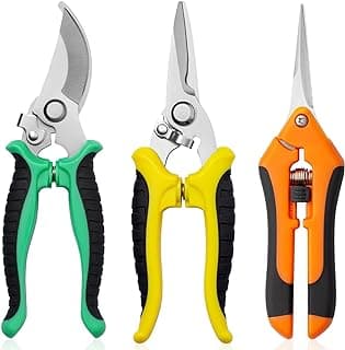 Garden Pruning Shears 3 Pack Gardening Shears Garden Scissors Stainless Steel Plant Flower Scissors Clippers Pruning Shears tijeras de jardinería