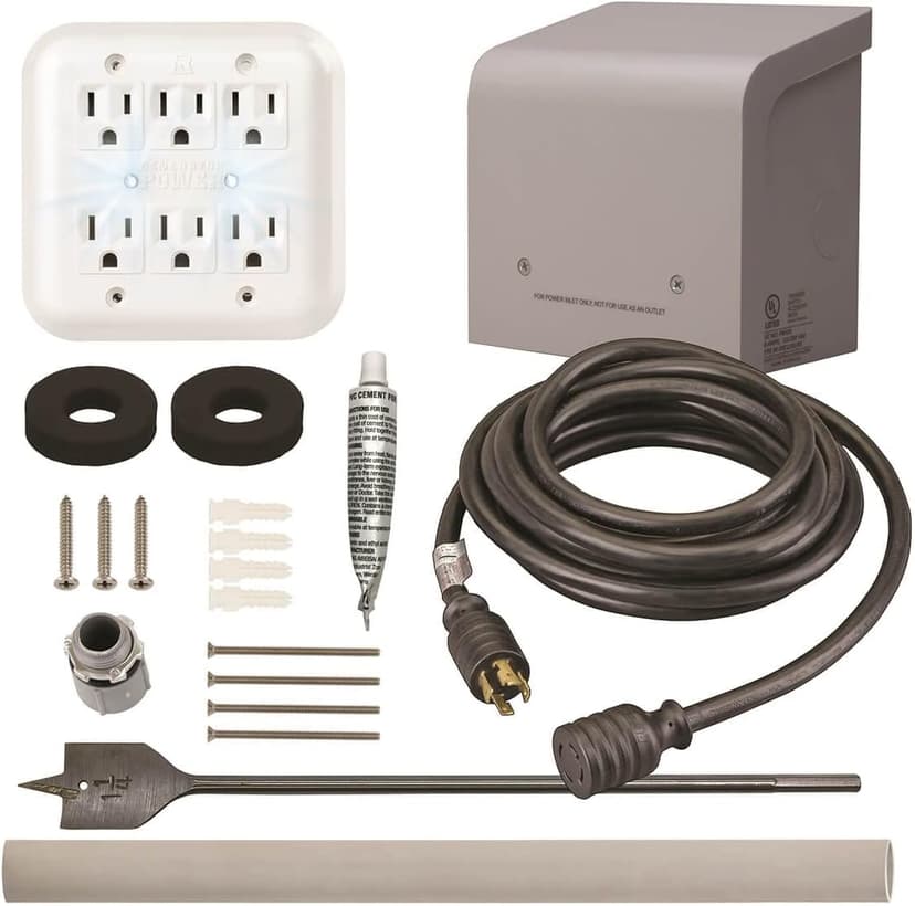 Reliance WKPBN3040 250-Volt 30-Amp Generator Through The Wall Kit w/ PC3040M