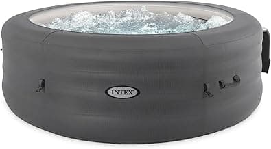 INTEX SimpleSpa Inflatable Hot Tub, 6 Person Bubble Massage Spa with Built-in Pump and Energy Efficient Cover