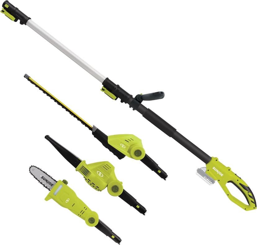 Sun Joe GTS4001C Garden Tool System, (Hedge Trimmer, Pole Saw, Leaf Blower)