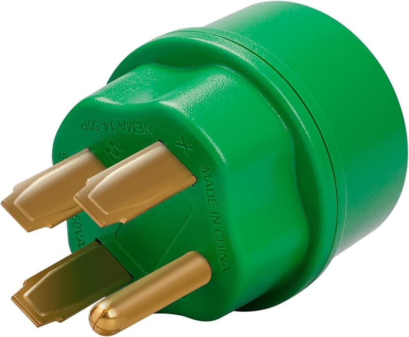 NEMA 14-50P to NEMA 14-50R Generator Adapter Plug, 50Amp 4 Prong Connector,125V/250V 50Amp Generator Cord Extension Plug