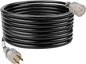 MaxWorks 80841 25 Ft. Heavy Duty 4-Prong Twist Lock 125V/250V 30 Amp L14-30P (Male) L14-30R (Female) Generator Extension Cord