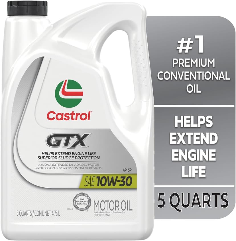 Castrol GTX 10W-30 Conventional Motor Oil, 5 Quarts