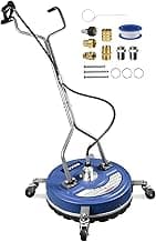 Pressure Washer Surface Cleaner 20'', 4500PSI Power Washer Surface Cleaner Attachment with Wheels, Pressure Washer Accessory for Driveway Sidewalk Curb Deck Patio Cleaning, 3/8'' Quick-Connect