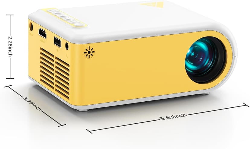 KSAN Mini Projector, Projector with WiFi and Bluetooth, Portable Movie Projector for Outdoor use, Built-in Speaker, 1080P Support Small Bedroom Video Projectors Compatible with Phone /TV Stick /PC