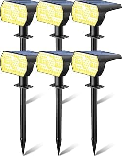 Kaxiida Solar Lights Outdoor Waterproof IP68, 3 Lighting Models Solar Powered Spot Lights Outdoor, 56LED Light Dusk to Dawn for Yard Patio Garden Pathway Landscape Lighting