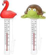 XY-WQ 2 Pack Floating Pool Thermometer, Large Size Easy Read for Water Temperature with String for Outdoor and Indoor Swimming Pools and Spas
