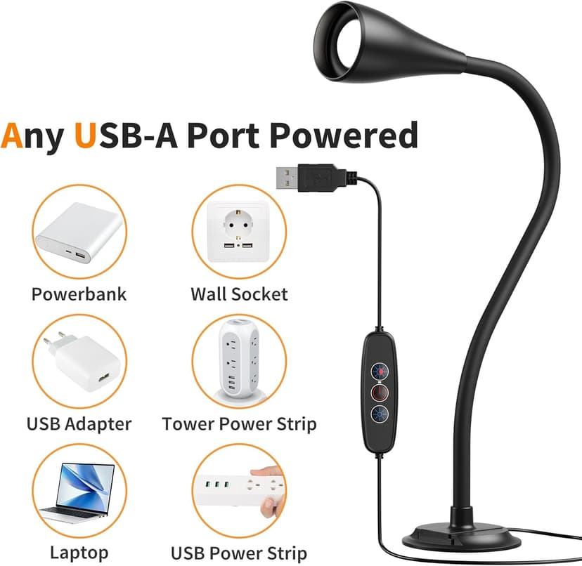 Dim Book Lights for Reading at Night,USB Goose Reading Lights for Books in Bed Headboard,LED Night Lights Plug into Wall,Adhesive Wall Lights for Bedroom,Portable Plug in Wall Sconces Hardwired,1 Pack