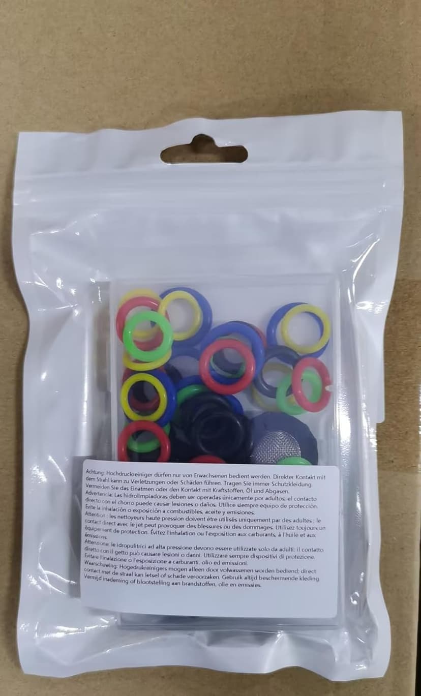 48 Pieces O-Ring Power Pressure Washer Kit 6 Sizes Sealing Stainless Steel Filter for Power Pressure Washers, Pump, Hose, Gun, Wand and Lance