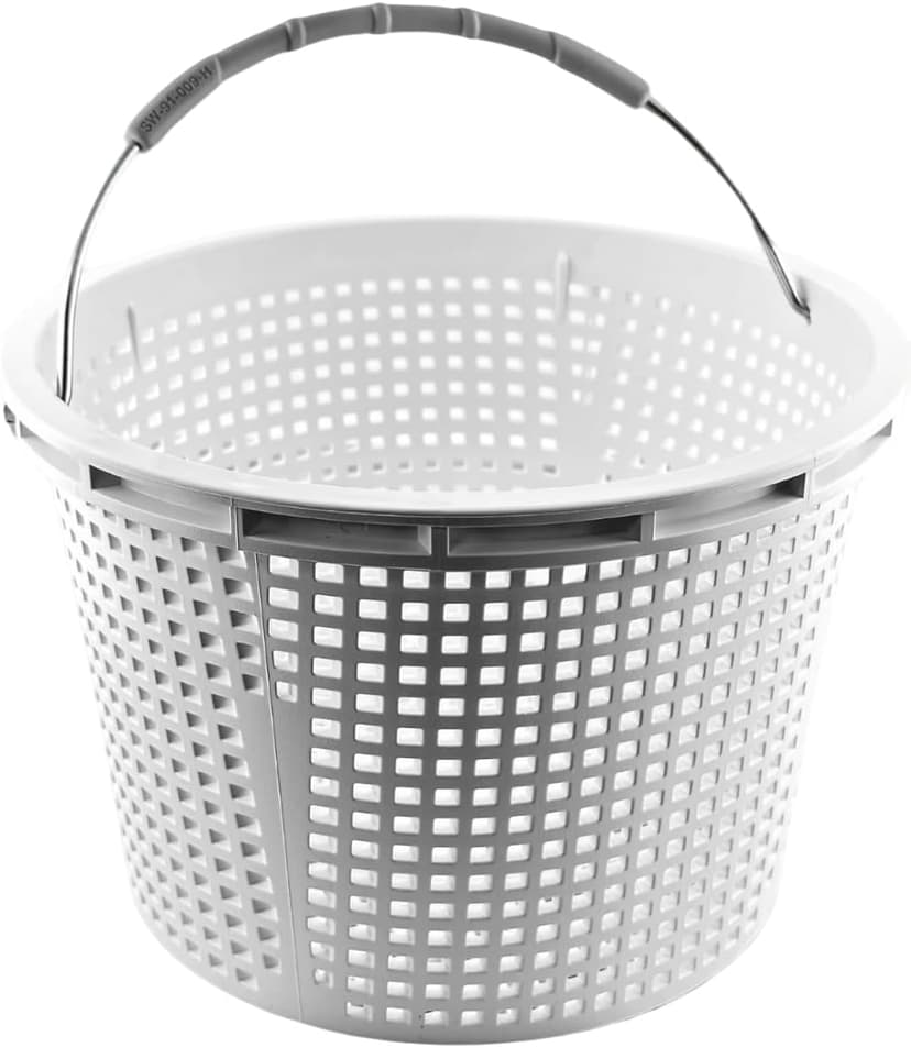 Swimables Pool Skimmer Basket for Inground Pool Compatible with Pentair U-3 Skimmer Basket and Hayward SP1070 Pool Basket | Built-in Brass Weight | 316 Stainless Steel Handle & Convenient Rubber Grip