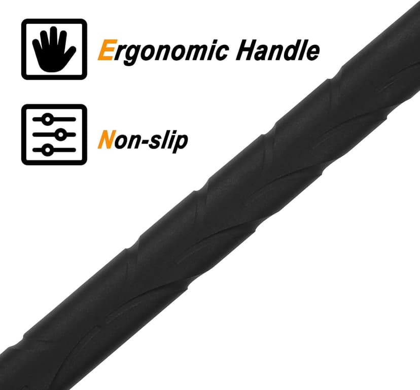 Kalkal Hunting Spear, 2Cr13 Double Edged Stainless Steel Survival Spear, Nylon-Fiberglass Tactical Throwing Spear Handle, Tactical Spear with Secure Sheath for Camping, Outdoor