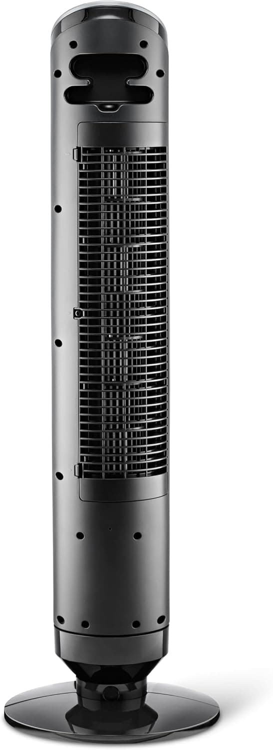 LASKO Ascend 36" Tower Fans for Home, 29 ft/s Airflow, Quiet 29dB on Low, 90° Oscillation, 12 Hour Timer, Air Filter for Hair & Dust, Remote, Black, OST100