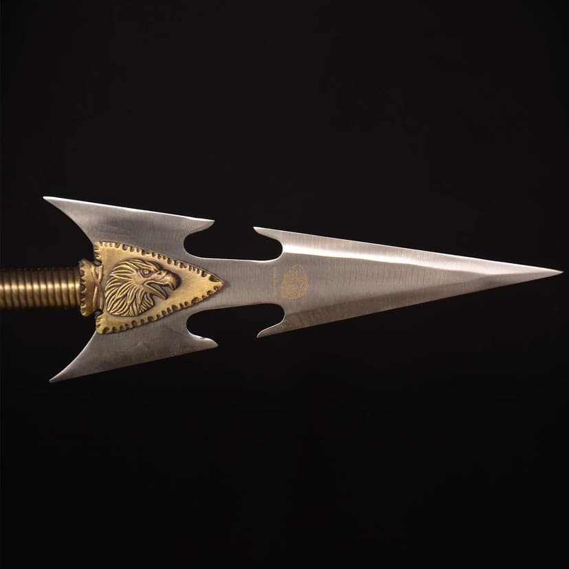 SV Hand-Built Warrior Spear Traditional Chinese Weapon Old Weapon Metal 56.3 inches, Suitable for Display or Collection
