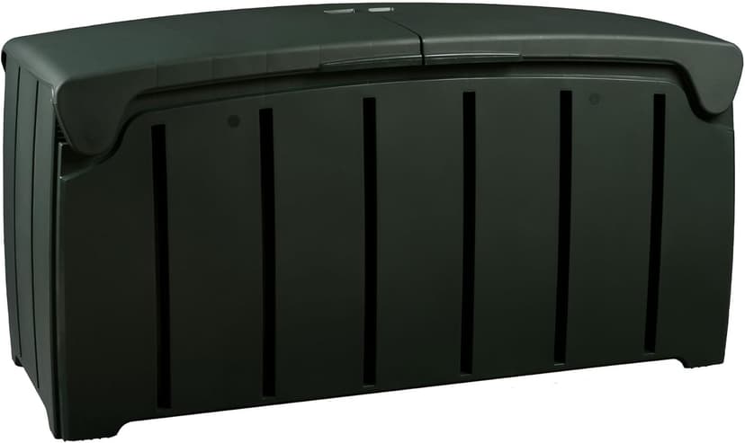 Products 85 Gallon (321L) Outdoor Storage Organization Bin, Patio Deck Box with Dual Door Lid for Garden, Pool, & Furniture Accessories, Black