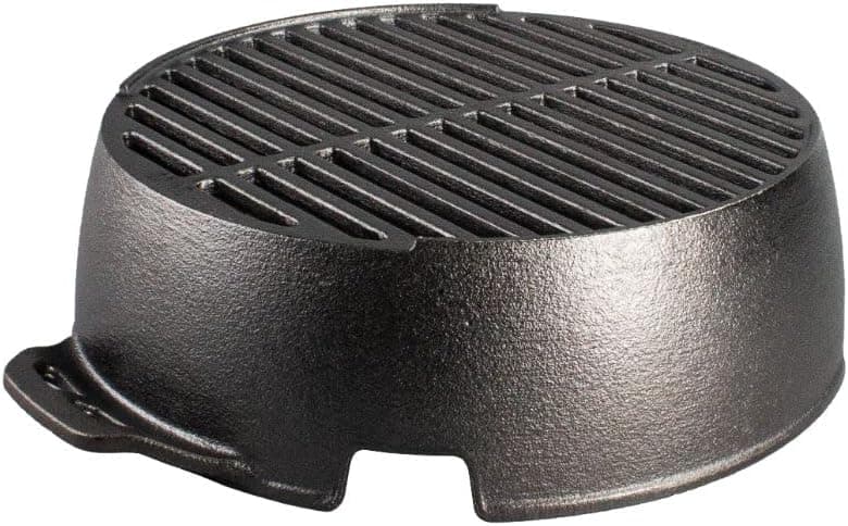 Lodge L12RG Portable Kickoff Grill, Cast Iron, 12-In. Round - Quantity 1
