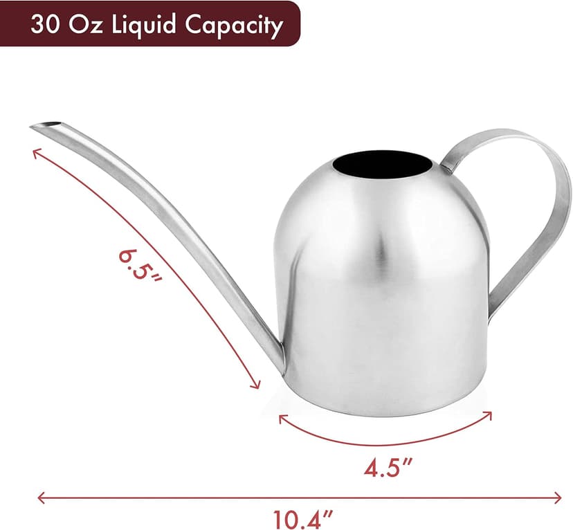 Homarden 30 oz. Copper Watering Can - Long Spout Metal Can for Indoor & Outdoor Plants