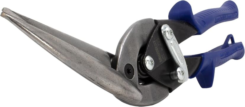 MIDWEST Power Cutters Long Cut Snip - Straight Cut Offset Tin Cutting Shears with Forged Blade & KUSH'N-POWER Comfort Grips - MWT-6516